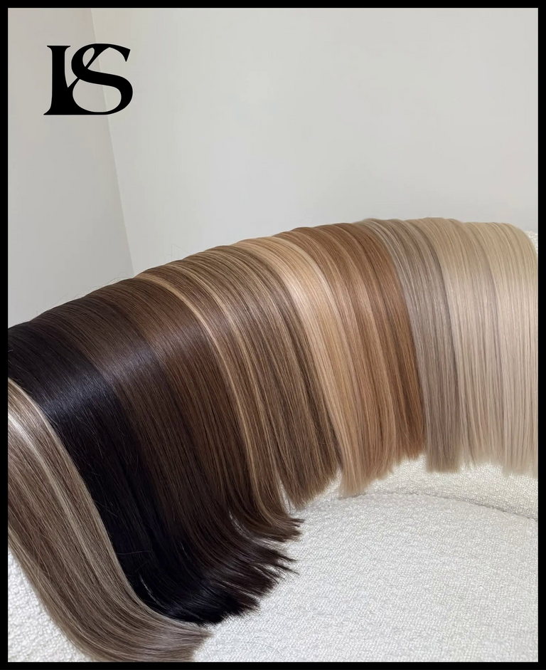 Extensiones LYS — cabello 100 % natural, gama de colores