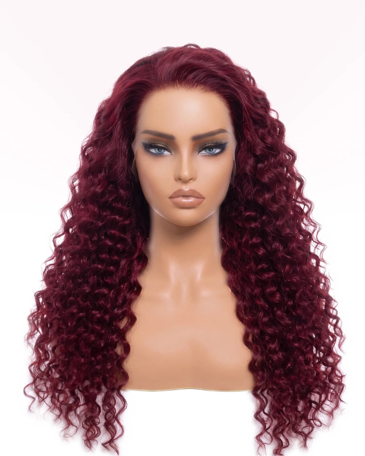 Natural Burgundy 99J Deep Wave Hair Wigs Extra Long LYS — vue 1