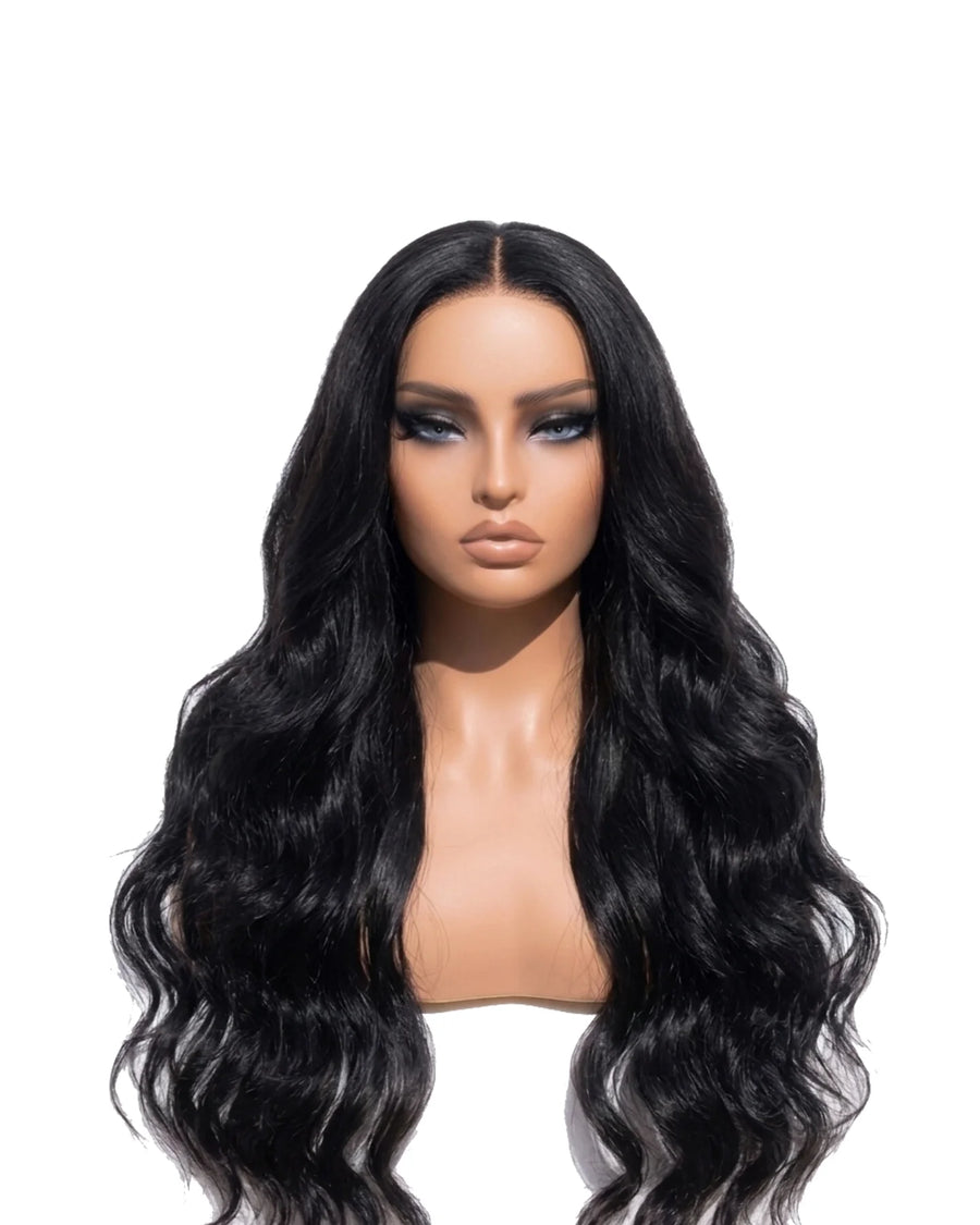 Demi-Perruque Cheveux Naturel Noir Naturel ondulé Long LYS