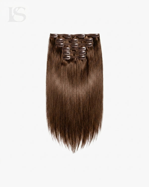 Natural Hair Extension Almond Brown / #7 Lys — the complete set