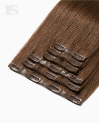 Extension Cheveux Naturel Almond Brown / #7 Lys — les bandes et leurs clips