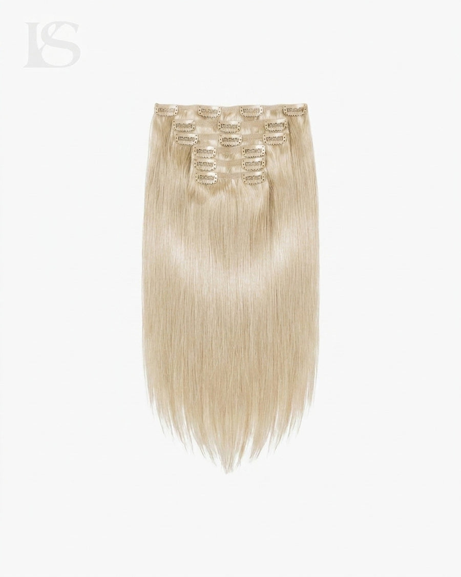 Extensión de Pelo Natural Ash Blonde / #60 Lys — el juego completo