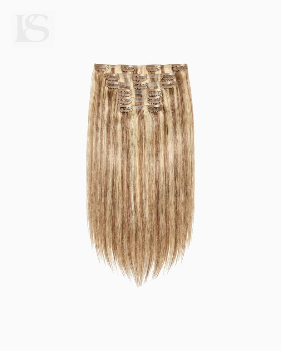 Extensión de Pelo Natural Ash Bronde Highlight / #H21/60/16 Lys — el juego completo