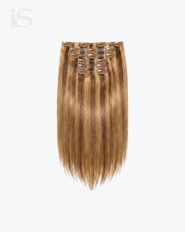 Natural Hair Extension Ash Bronde/Strawberry Blonde /  #O21/27 Lys — the complete set