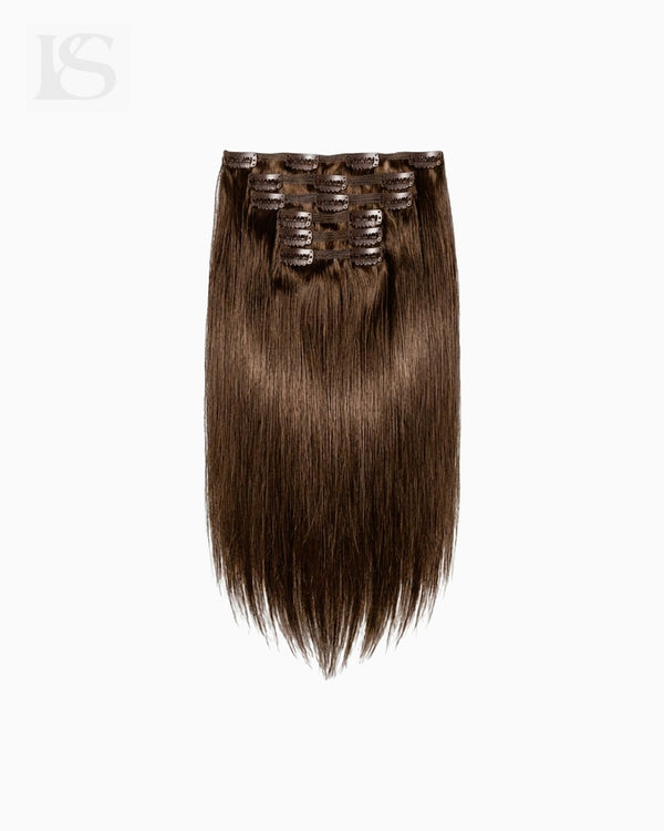 Natural Hair Extension Ash Brown / #8 Lys — the complete set