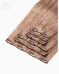 Echthaar Extension Caramel Blonde / #18/46 Lys — die Tressen und ihre Clips