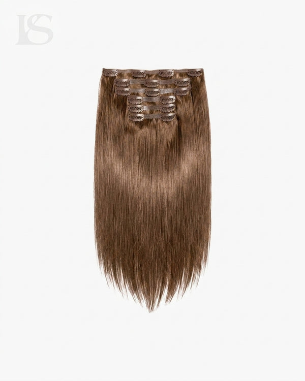 Natural Hair Extension Chestnut Brown / #6 Lys — the complete set