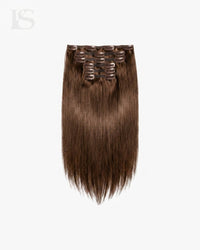 Extensión de Pelo Natural Chocolate Brown / #4 Lys — el juego completo