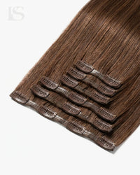 Extensión de Pelo Natural Chocolate Brown / #4 Lys — las bandas y sus clips