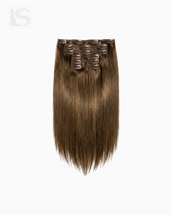 Natural Hair Extension Dark Brown/Chestnut Brown / #2/6 Lys — the complete set