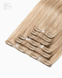 Echt Haar Extension Dirty Blonde / #18 Lys — de inslagen en clips