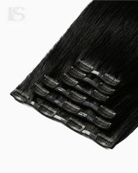 Extension Cheveux Naturel Jet Black / #1 Lys — les bandes et leurs clips