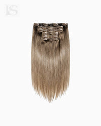 Natural Hair Extension Mochachino Brown/Dirty Blonde / #1C/18 Lys — the complete set