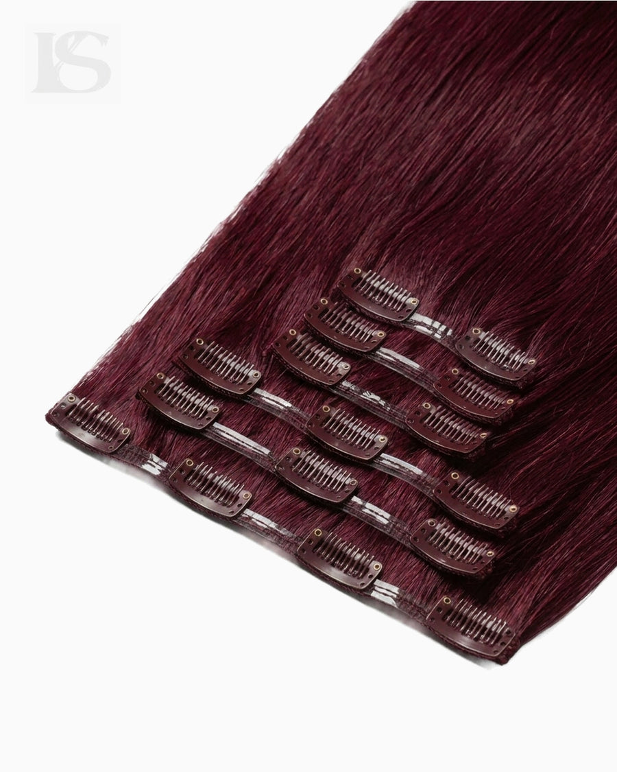 Extensión de Pelo Natural Mulberry Wine / #510 Lys — las bandas y sus clips