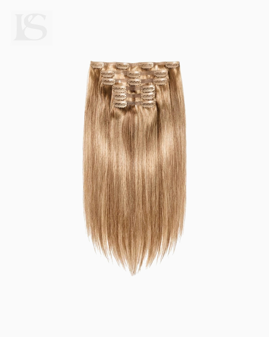 Natural Hair Extension Vanilla Latte Highlight #8/8/60 Lys — the complete set
