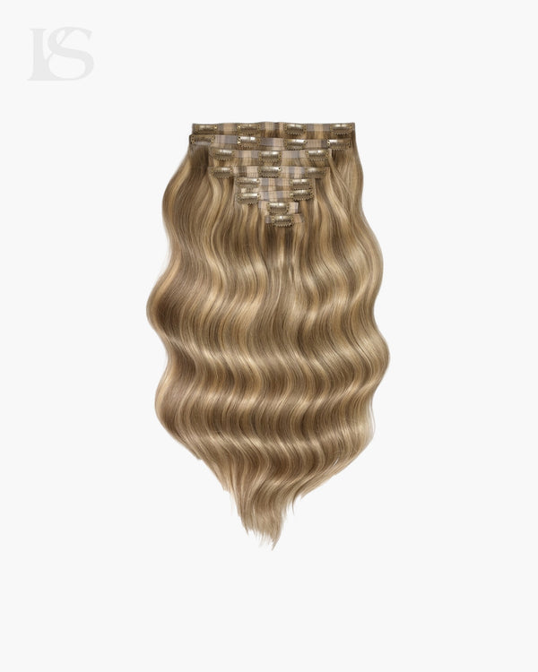 Natural Highlight Blonde Body Wave Hair Extensions Clip-in LYS