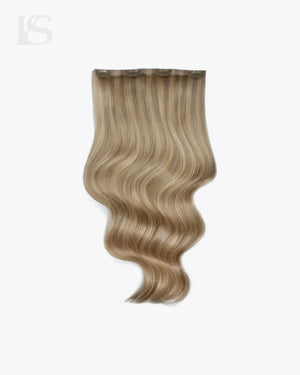 Hair Extensions Naturligt Hår Cappuccino Clip-in Bølget LYS