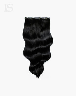 Hair Extensions Naturligt Hår Sort Clip-in Bølget LYS