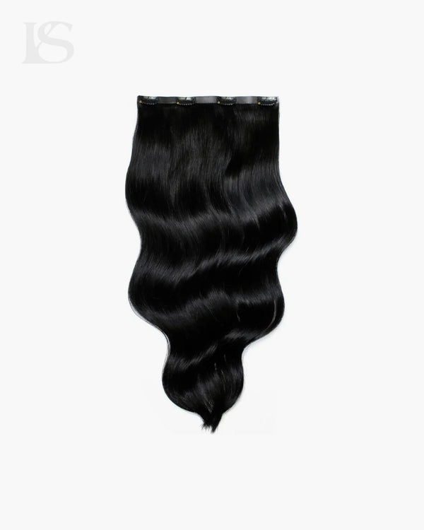 Natural Black Body Wave Hair Extensions Clip-in LYS