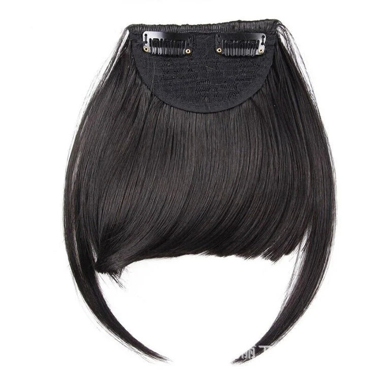 Natural Black Straight Hair Extensions Bangs LYS — vue 1