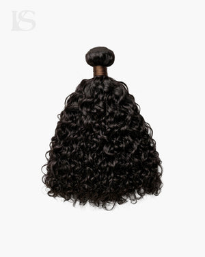 Hair Extensions Naturligt Hår Sort Wefts Krøllet LYS