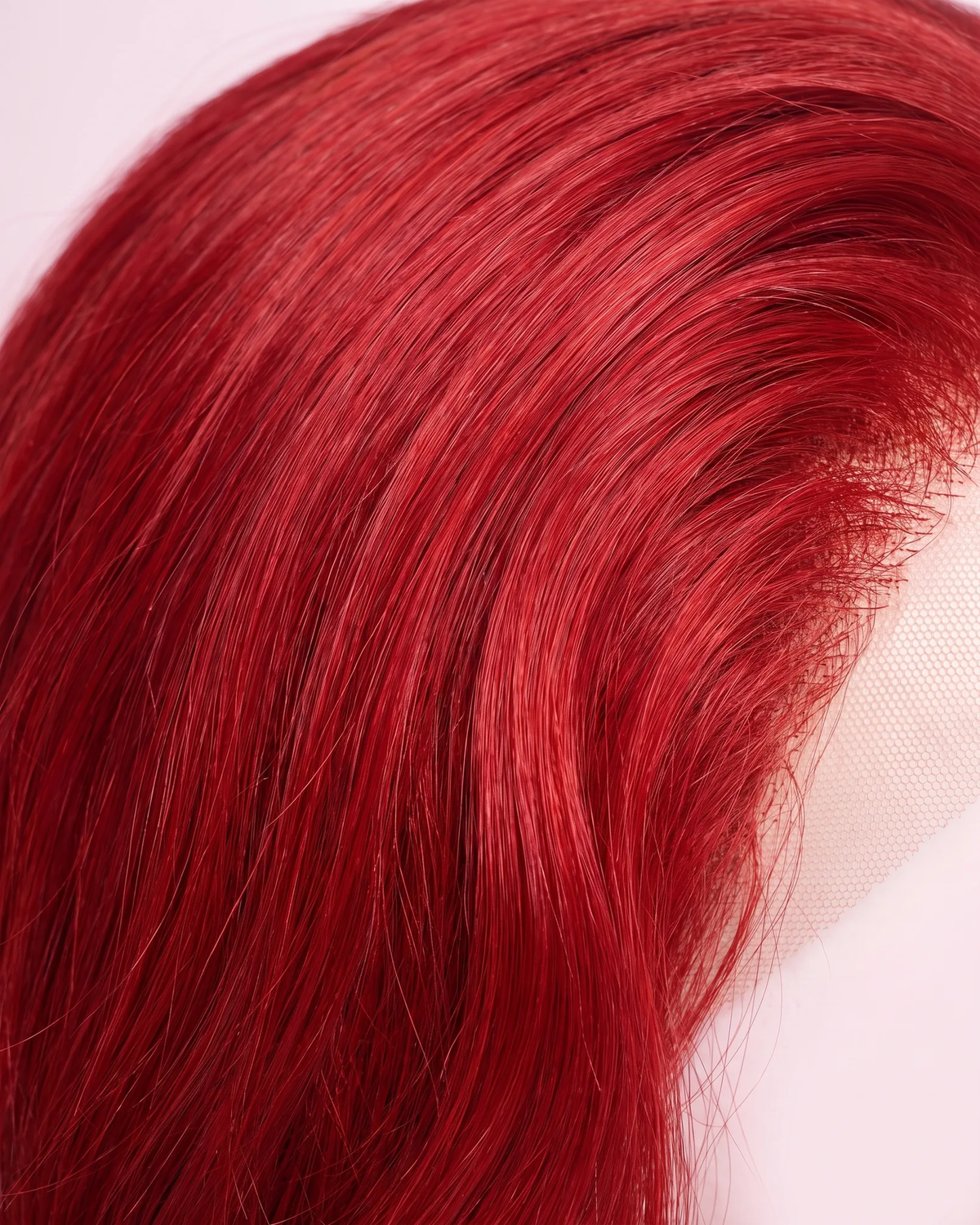 Paryk Body Wave med pandehår - Rød | LYS — vue 3