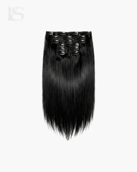 Extensions à clips cheveux naturels noirs lisses LYS — visuel 1