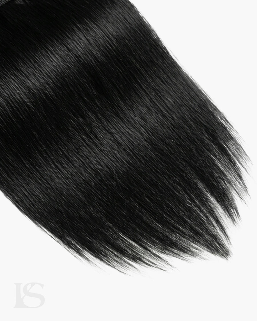Extensions à clips cheveux naturels noirs lisses LYS — visuel 3