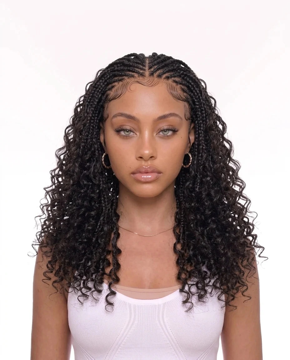 Perruque Boho Braids Water Wave HD Lace Glueless | LYS — vue 3