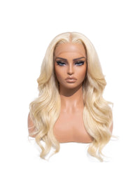 Natural Platinum Blonde Straight Hair Wigs Extra Long LYS