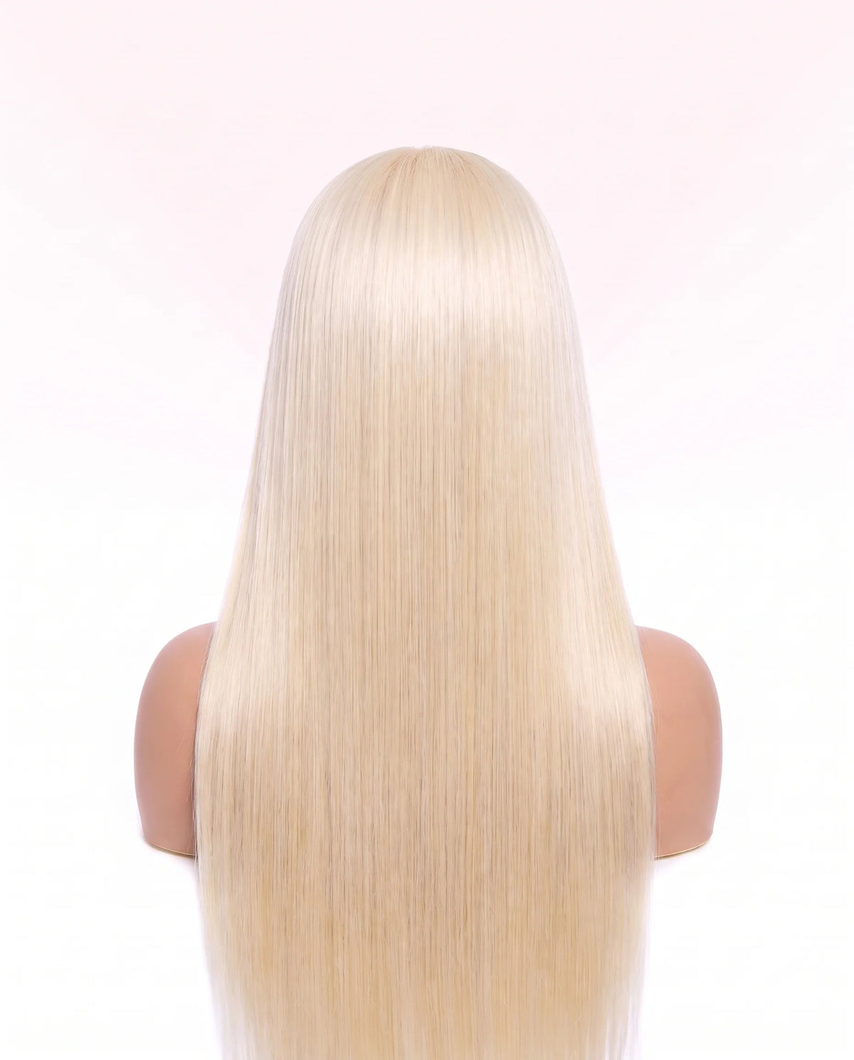Peruka z naturalnych włosów platynowy blond prosta ekstra długa LYS — vue 2