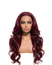 Natural Burgundy Straight Hair Wigs Long LYS