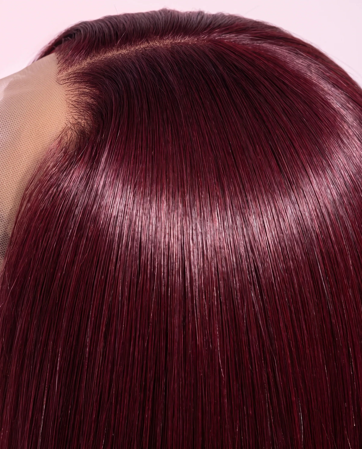 Natural Burgundy Straight Hair Wigs Long LYS — vue 3