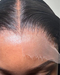 Perruque Carré Yaki Lisse Lace 7x5 - Noir Naturel | LYS — dentelle HD gros plan