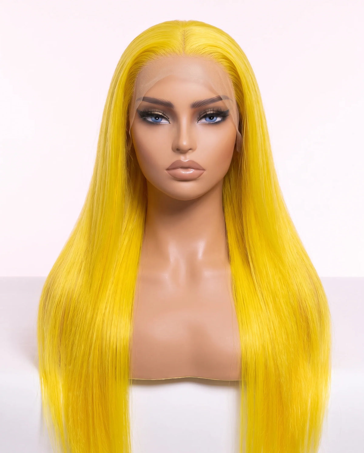 Natural Yellow Straight Hair Wigs Long LYS — vue 1