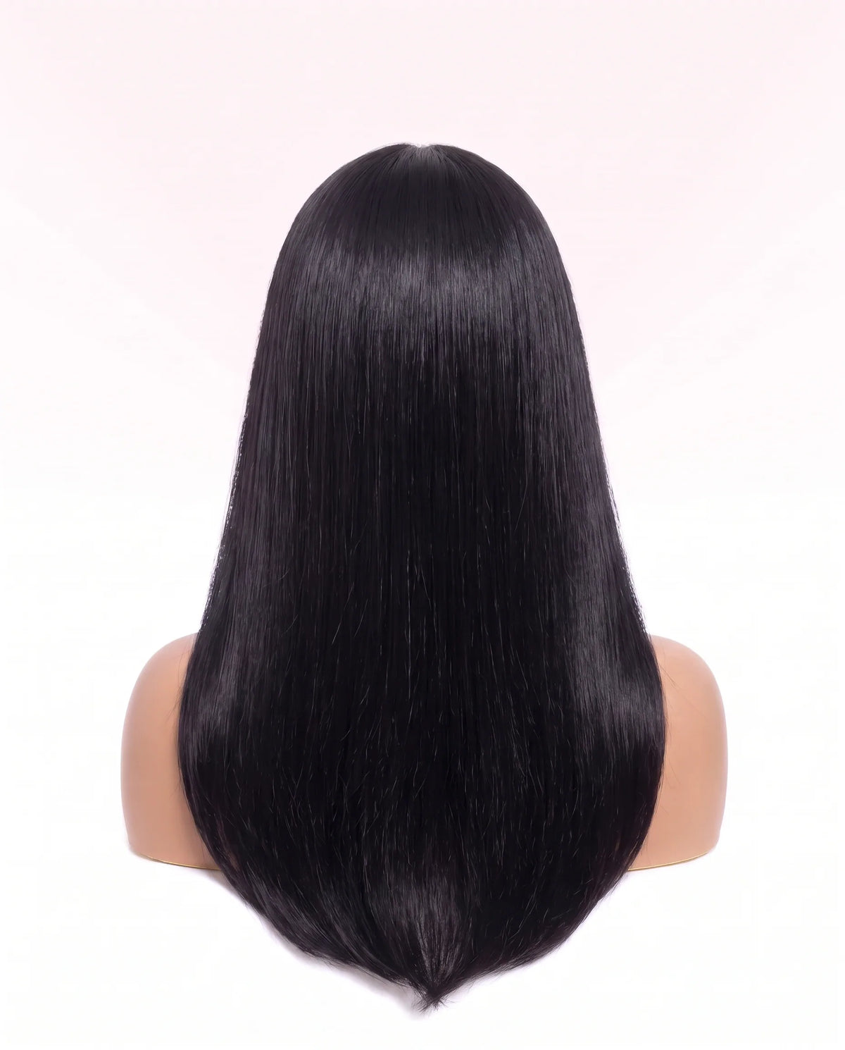 Perruques Cheveux Naturel Noire lisse Long à Frange LYS — vue 2