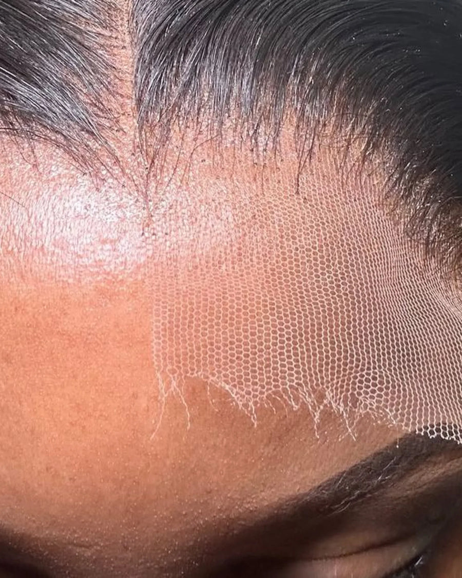 Perruques Cheveux Naturel Noir Naturel ondulé Mi-long LYS — dentelle HD gros plan