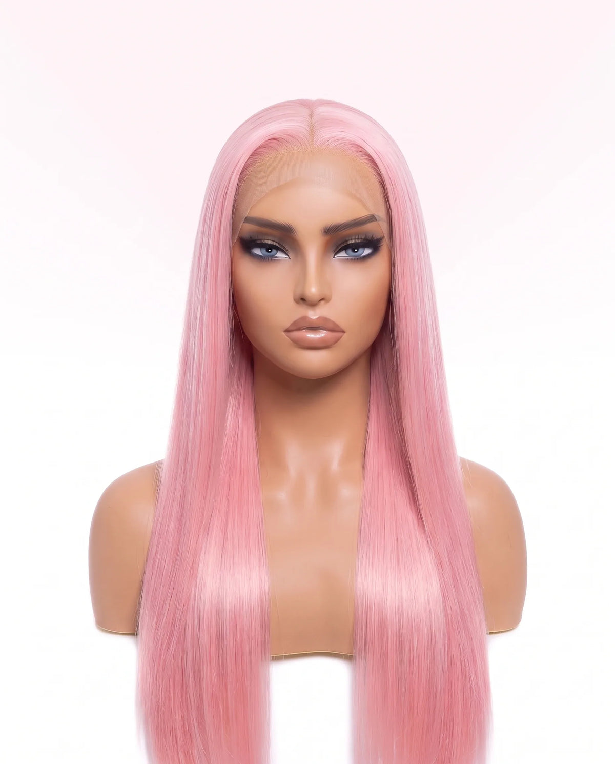 Natural Pink Straight Hair Wigs Long LYS — vue 1