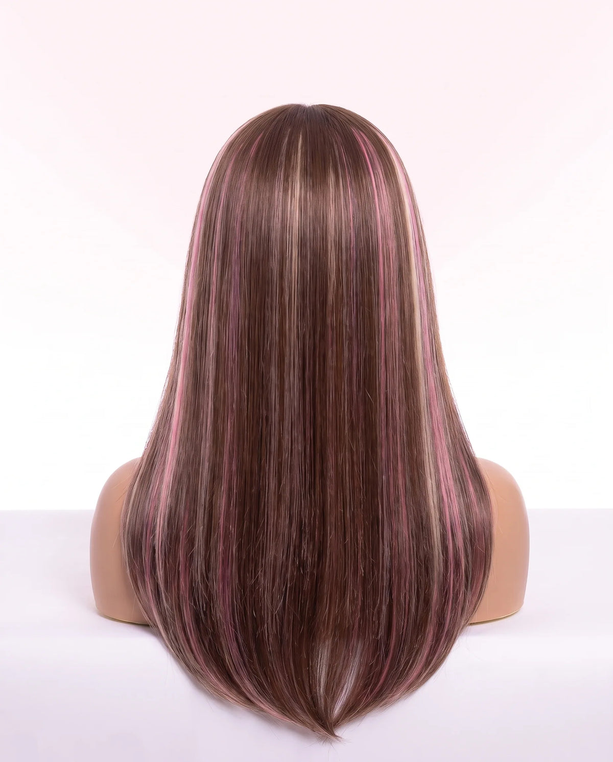 Natural Pink Brown Blonde Straight Hair Wigs Long LYS — vue 2