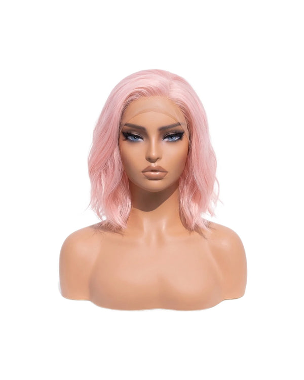 Natural Light Pink Straight Hair Wigs bob LYS