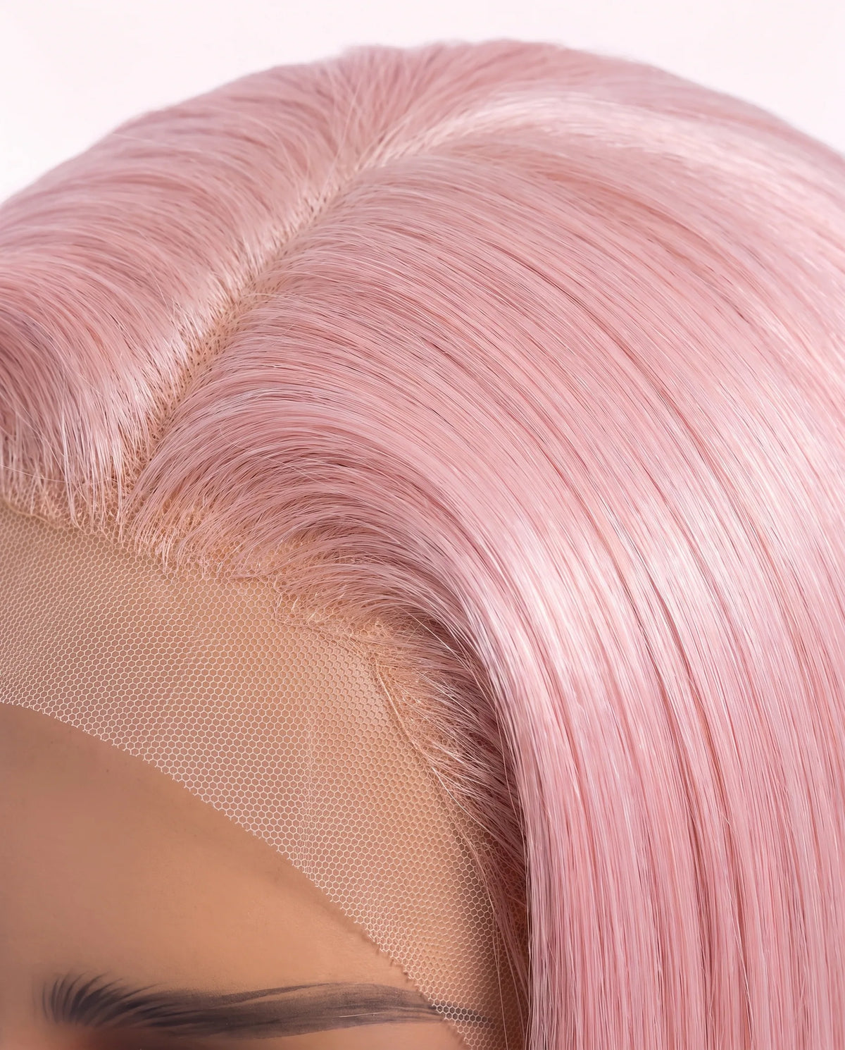 Natural Light Pink Straight Hair Wigs bob LYS — vue 3