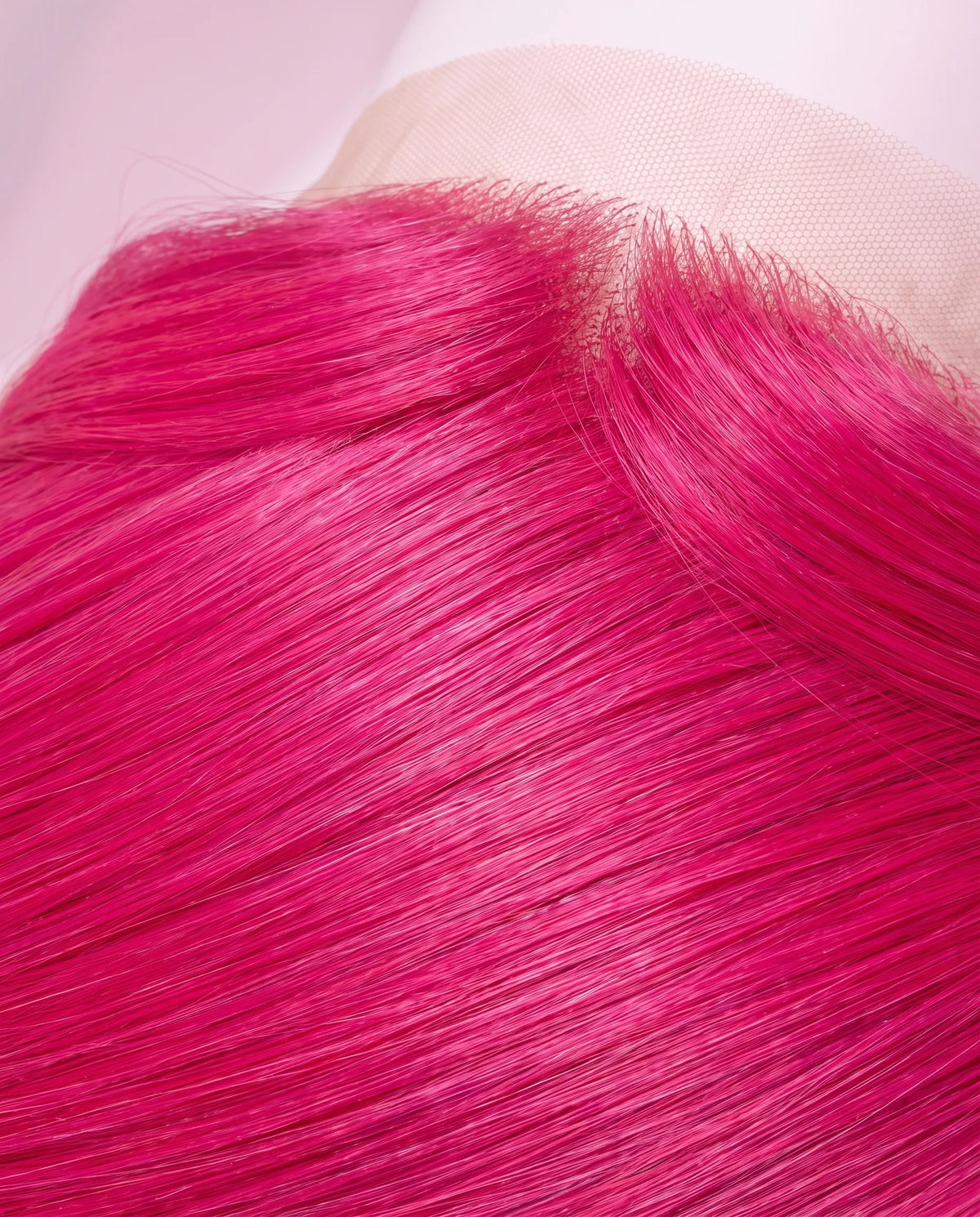 Natural Hot Pink Straight Hair Wigs Long LYS — vue 3