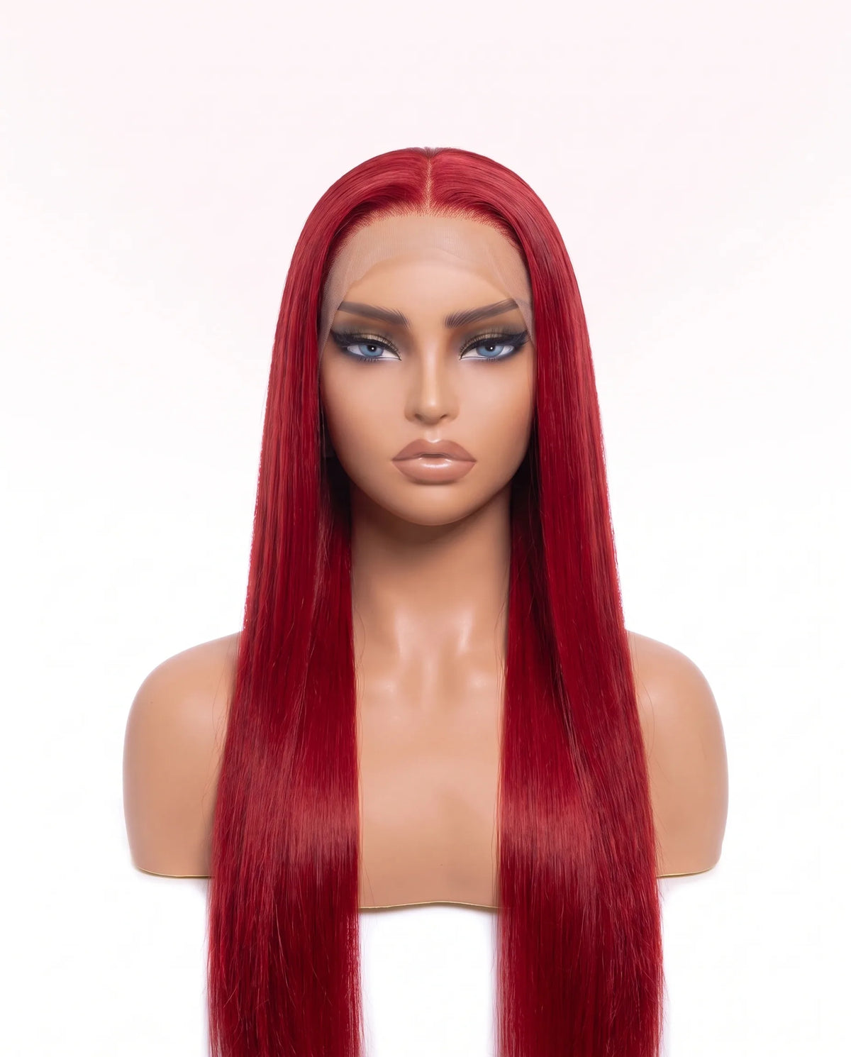 Natural Red Straight Hair Wigs Extra Long LYS — vue 1