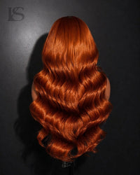 Natural Ginger Body Wave Hair Wigs Long LYS