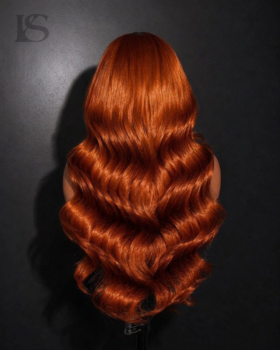 Natural Ginger Body Wave Hair Wigs Long LYS
