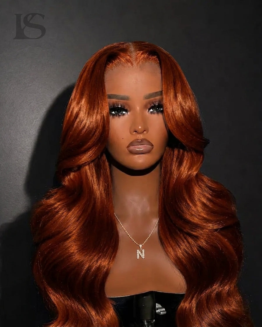 Natural Ginger Body Wave Hair Wigs Long LYS