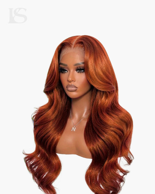 Natural Ginger Body Wave Hair Wigs Long LYS