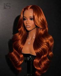 Natural Ginger Body Wave Hair Wigs Long LYS