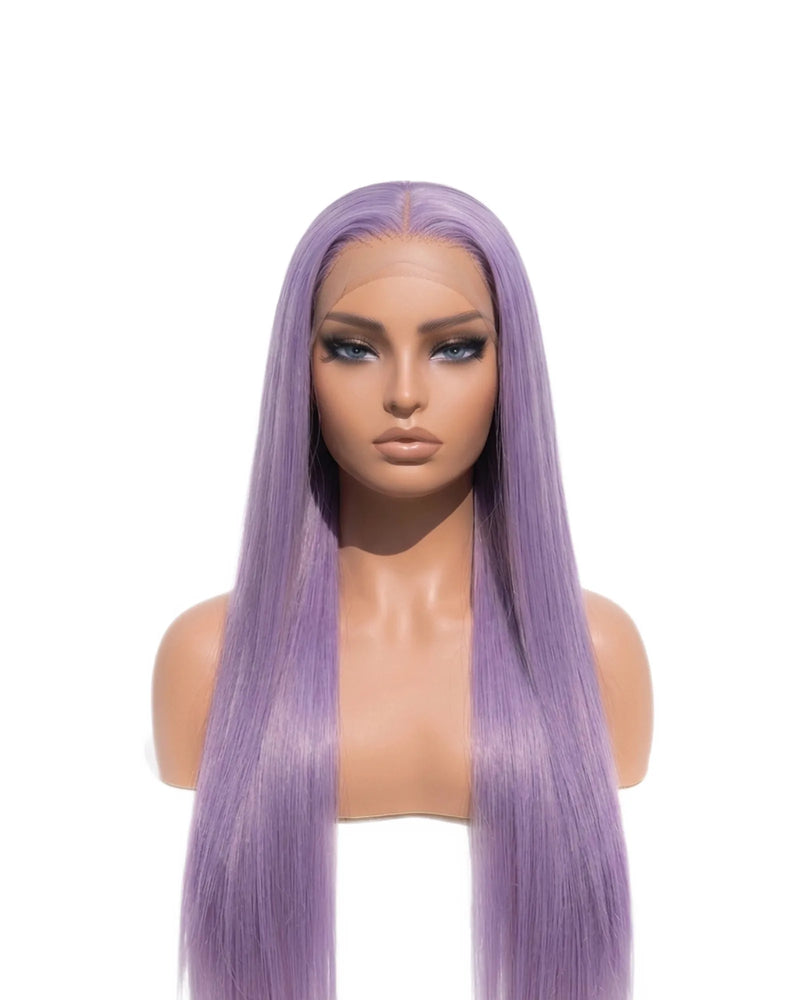 Pelucas Cabello Natural Violeta Lavanda liso Largo LYS