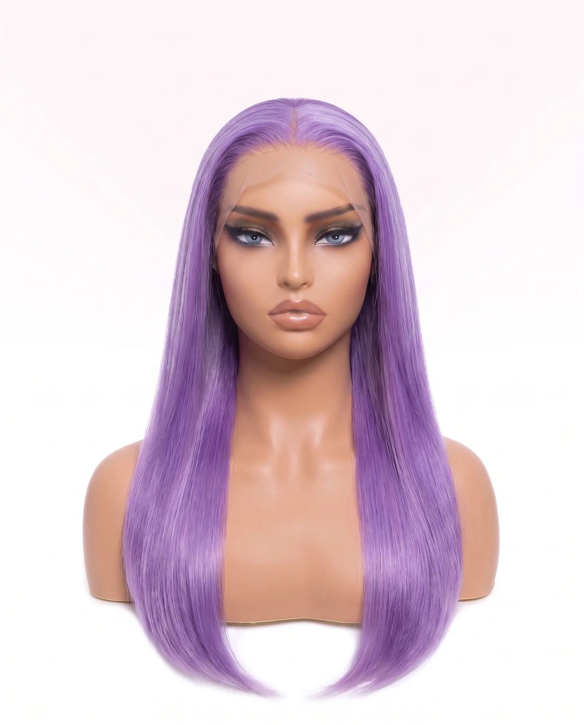 Natural Lavender Purple Straight Hair Wigs Long LYS — vue 1